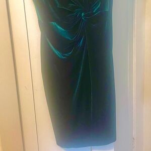 Calvin Klein Emerald Velvet Midi Dress